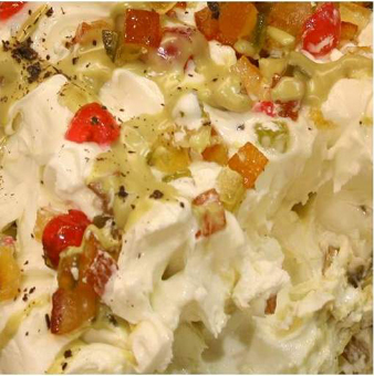 Eisidee Cassata Siziliana mit kandierten Früchten als Eis